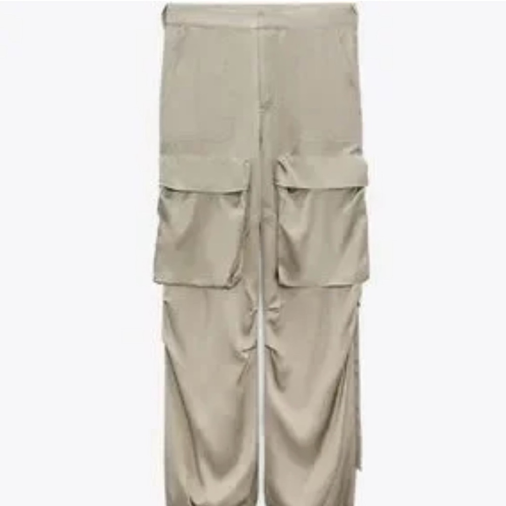 Women's Tan Boot Cut Cargo Pants